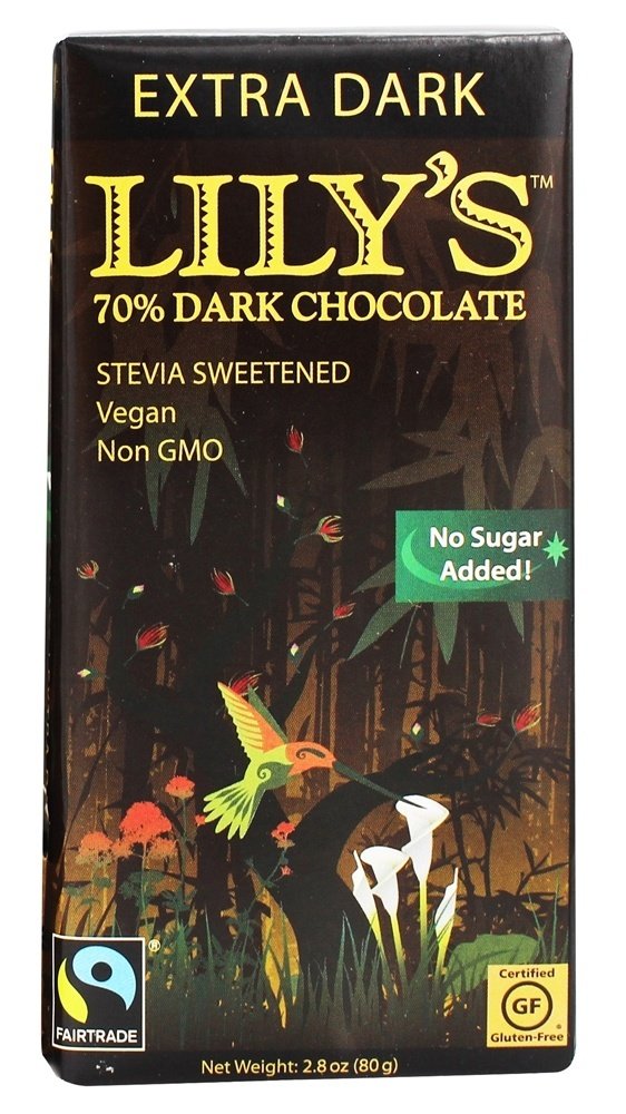 Picture of Lilys Sweets 00352776 Extra Dark Chocolate Bar - Pack of 12