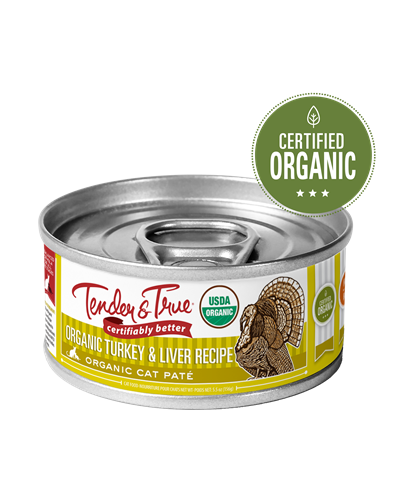 Picture of Tender & True 00339749 5.5 oz Organic Cat Food Wet Turkey Liver - Pack of 24