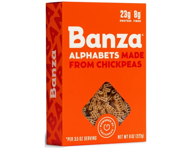 Picture of Banza 00354096 8 oz Alphabet Chickpea Pasta - Pack of 6