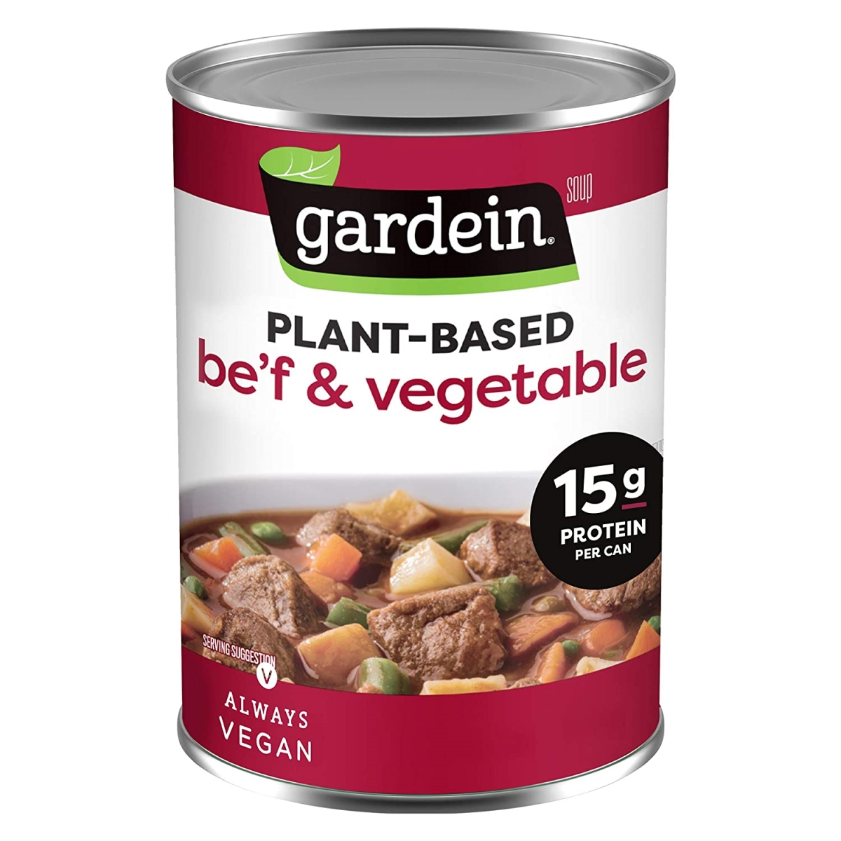 Picture of Gardein 382704 15 oz Beef Vegetable Soup - Pack of 12