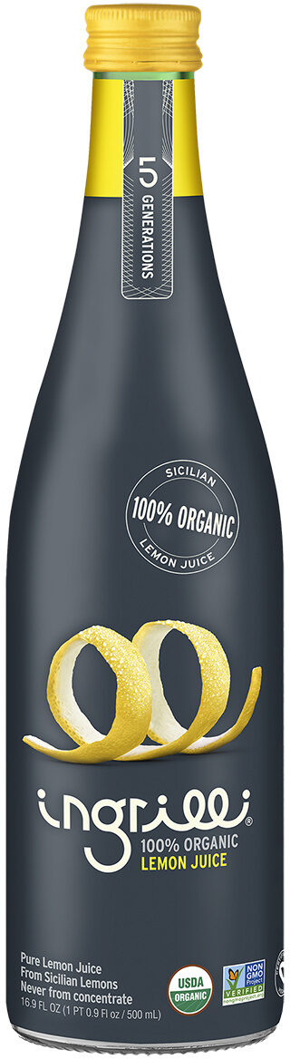 Picture of Ingrilli 404672 16.9 fl oz 100 Percent Organic Lemon Juice - Pack of 12