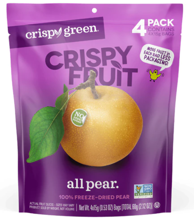 Picture of Crispy Green 406401 2.12 oz Pear Dried Crispy Fruit Slices Snacks - Pack of 8