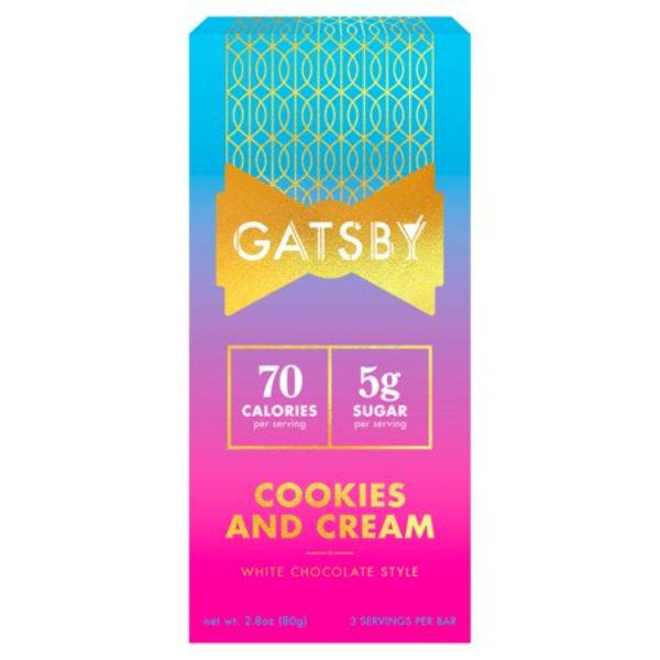 Picture of Gatsby 407556 2.8 oz Chocolate Cookies & Cream Bar - Pack of 12