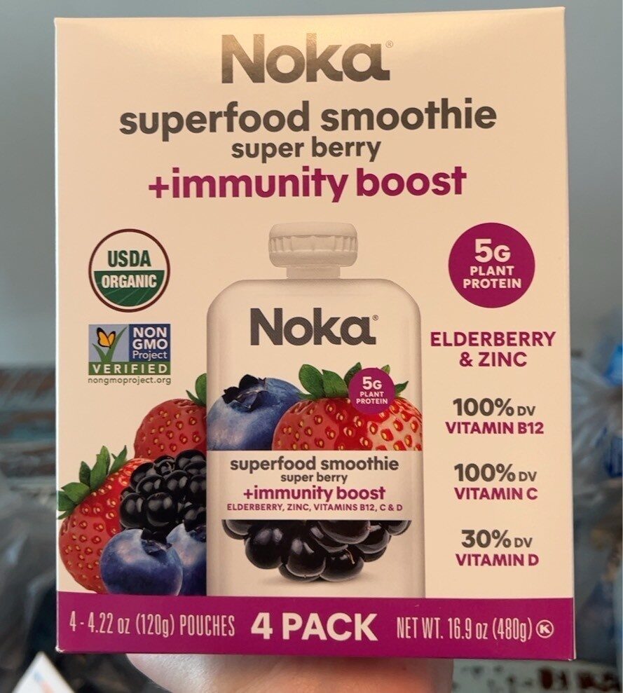 Picture of Noka 400292 16.9 oz Raw Pressery Strawberry & Banana Berry Smoothie - Pack of 6