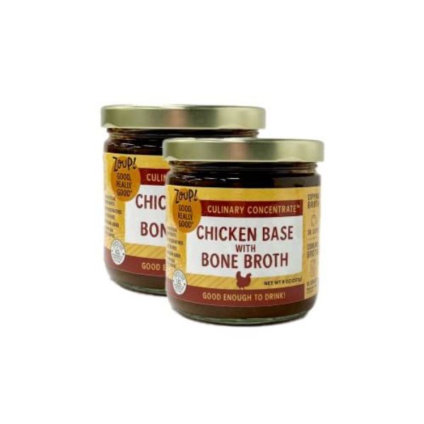 Picture of Zoup Good Really 399710 8 oz Concrete Chicken Bone Broth Soup - Pack of 6