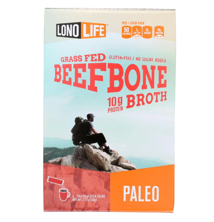 Picture of Lonolife 323319 Low-Sodium Grass-Fed Beef Bone Broth Sticks - 4 per Pack - Pack of 6