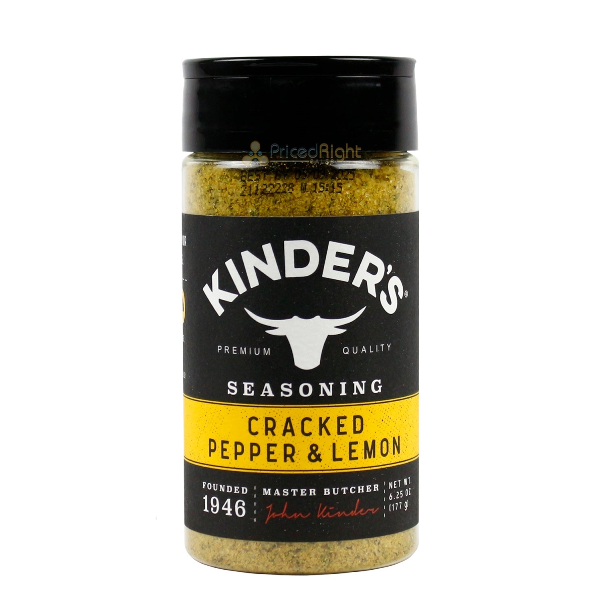 346362 6.75 oz Rub Cracked Pepper & Lemon Seasoning Sauce - Pack of 6 -  KINDERS