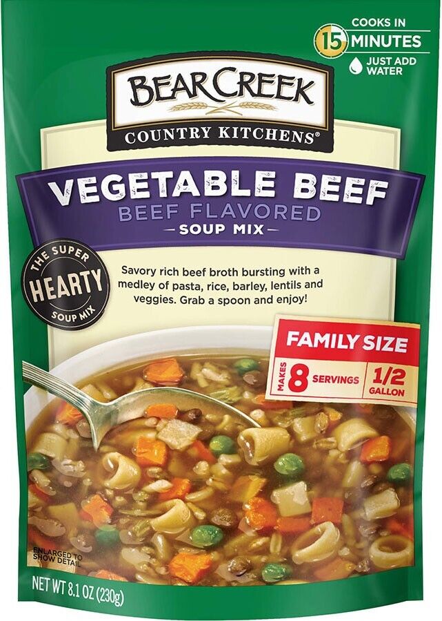 Picture of Bear Creek 406004 8.1 oz Bear Creek Vegetable Beef Soup Mix - Pack of 6