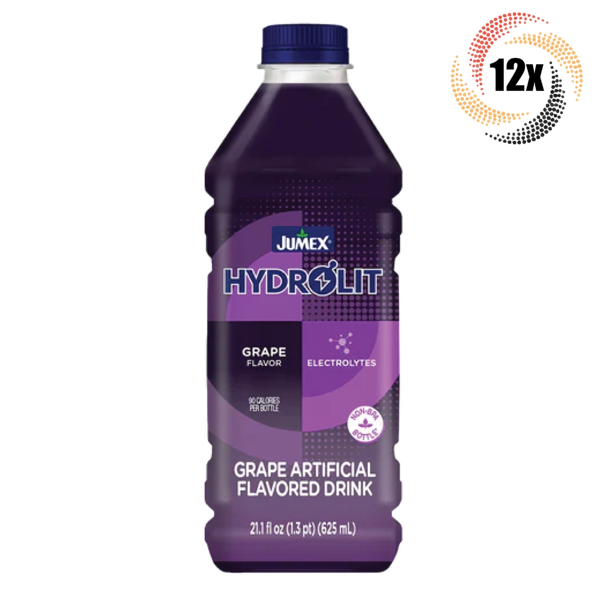 Picture of Jumex 406237 21.13 fl oz Hydrolit Grape Rehydration & Recovery Beverage - Pack of 12