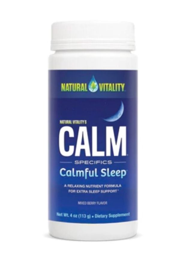 Picture of Natural Vitalit 2200172 4 oz Magnesium Calm Sleep Powder, Mixed Berry