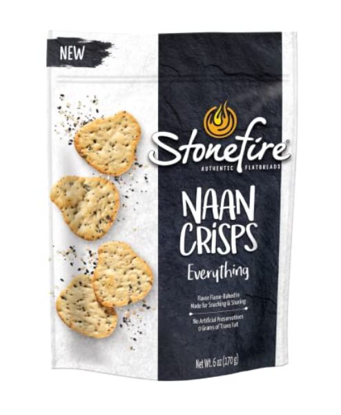 Picture of Stonefire 397925 6 oz Sea Salt Naan Crisps - Pack of 12