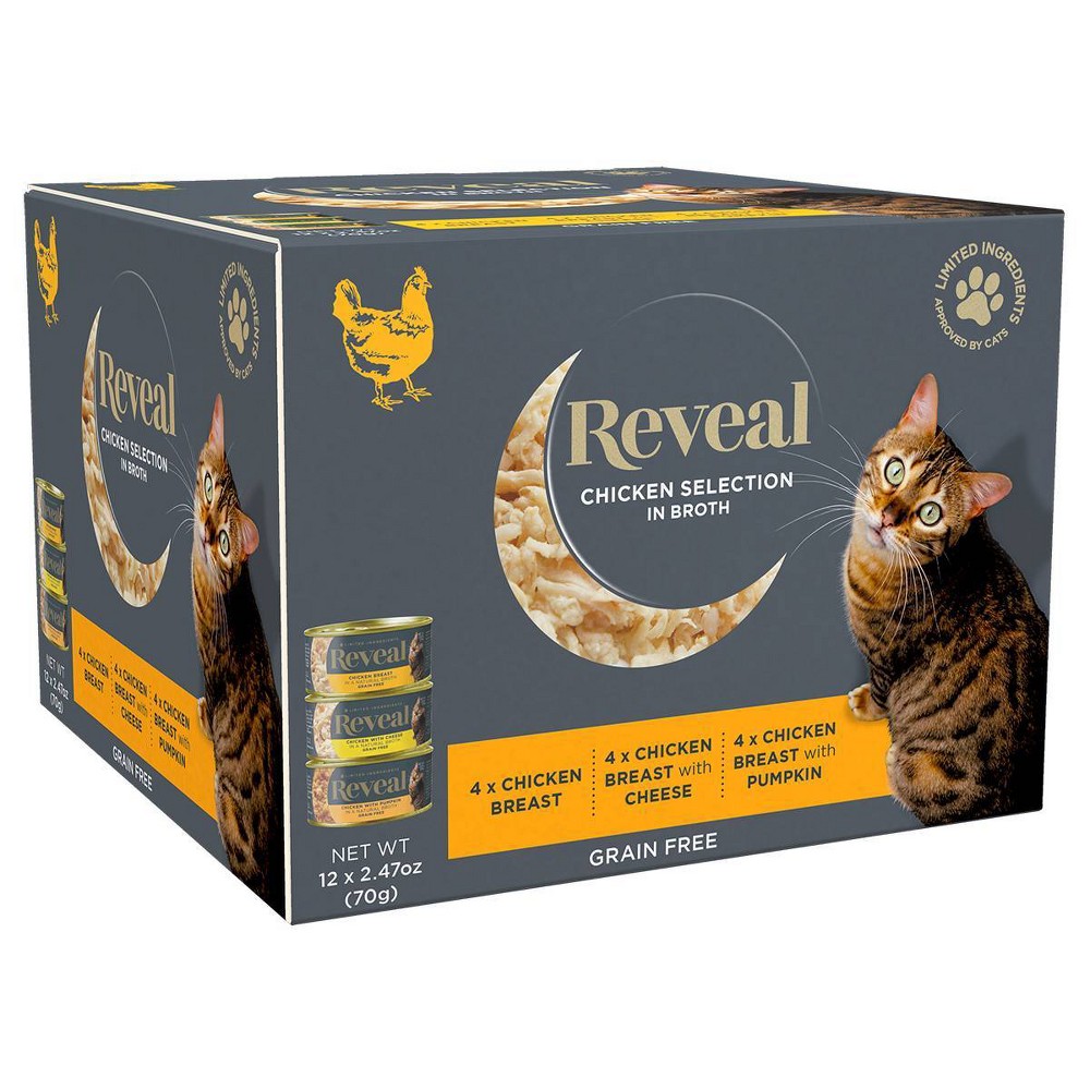 Picture of Reveal 376455 Natural Wet Fish Selection Cat Food in Broth - 12 per Pack - Pack of 4