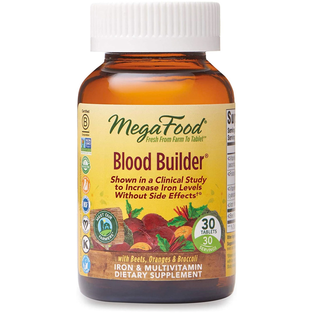 Picture of Megafood 407402 30 Tab Blood Builder Vitamin - 30 Tablets - Pack of 3 