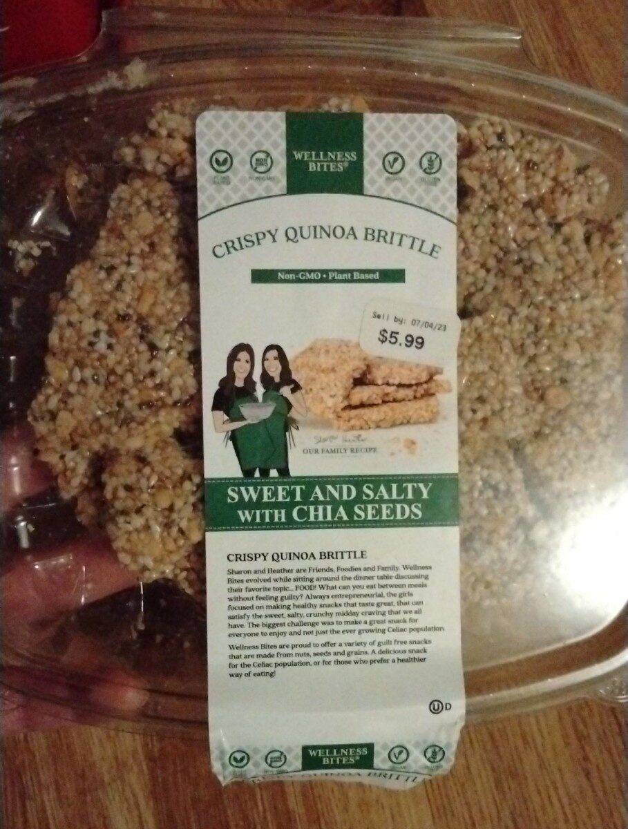 Picture of Wellness Bites 2200091 5.5 oz Sweet-N-Salt Brittle Quinoa - Pack of 8