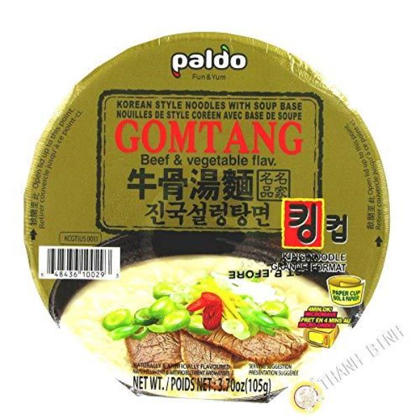 Picture of Paldo 399648 3.7 oz Gomtang Instant Ramen King Cup Beef Soup - Pack of 16