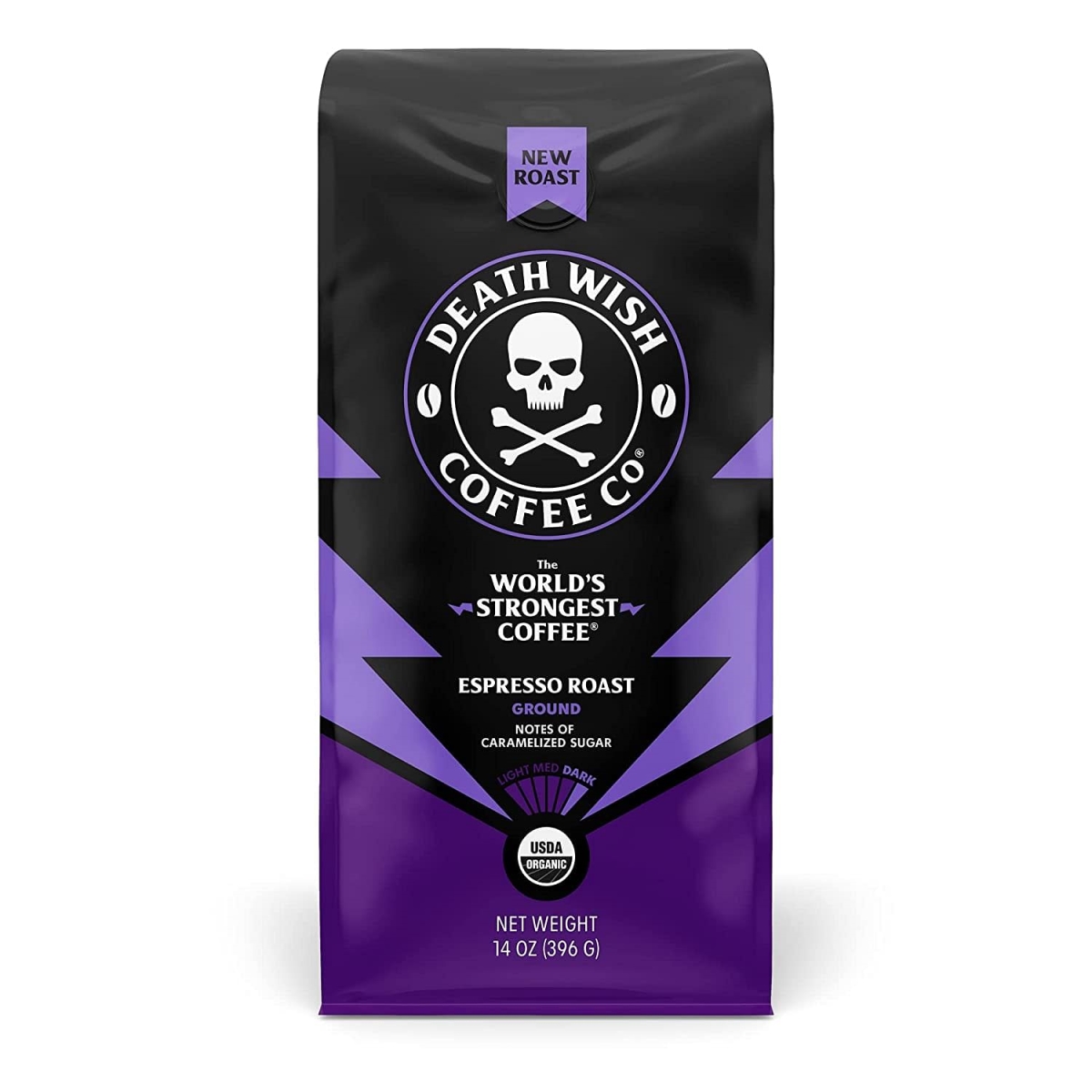 Picture of Death Wish Coffee 398942 14 oz Organic Grand Espresso Rose Coffee - Pack of 6