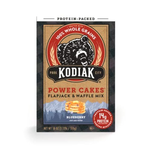 Picture of Kodiak 395543 18 oz Flapjack Mix Blueberry Waffle Mix - Pack of 6