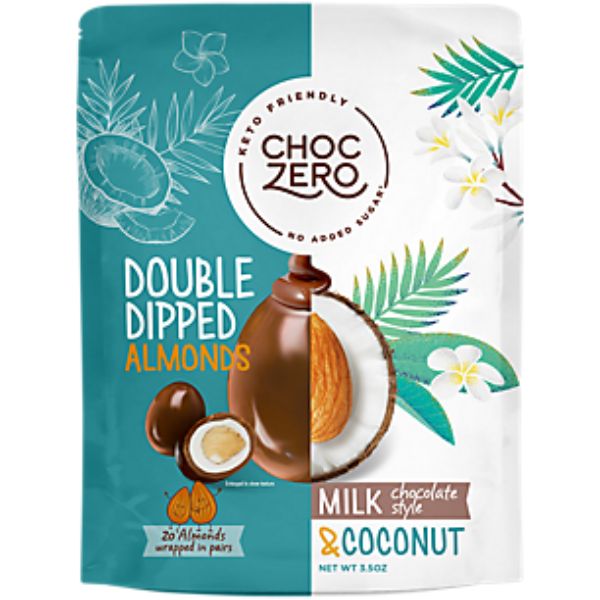 Picture of Choczero 2302162 3.5 oz Double Dipped Coconut Almonds Milk Chocolate - Pack of 12