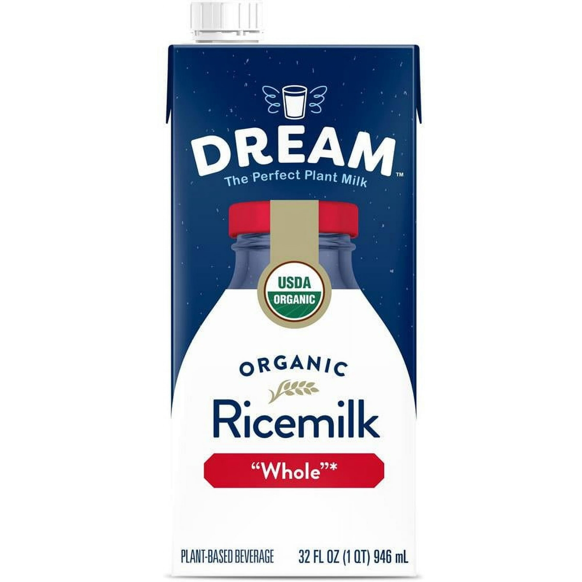 Picture of Dream 2204917 32 fl oz Organic Lactose-Free Whole Rice Milk - Pack of 6
