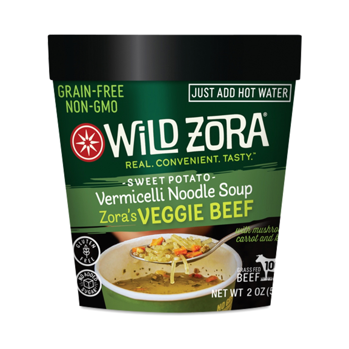 Picture of Wild Zora Foods 2305280 2 oz Veggie Beef Vermicelli Noodle Soup - Pack of 8