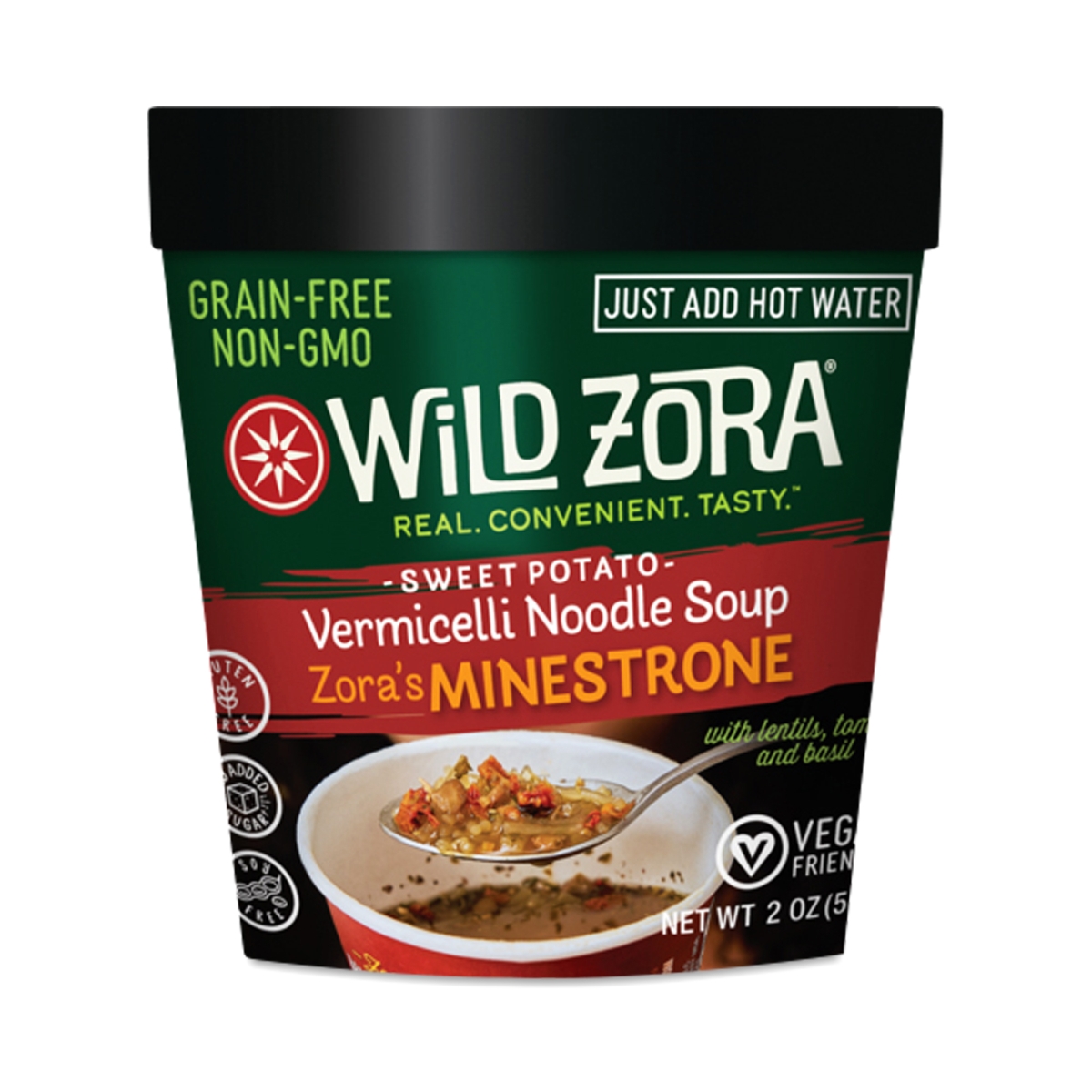 Picture of Wild Zora Foods 2305279 2 oz Minestrone Vermicelli Noodle Soup - Pack of 8