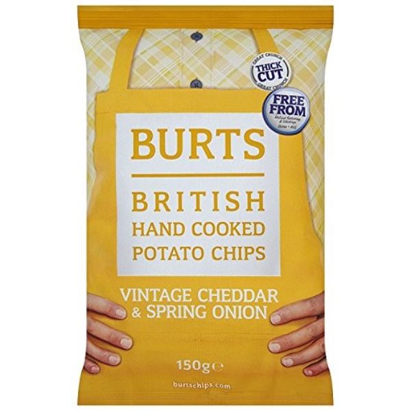 Picture of Burts 330187 5.3 oz Vintage Cheddar & Green Onion Hand Cooked Potato Chips - Pack of 10