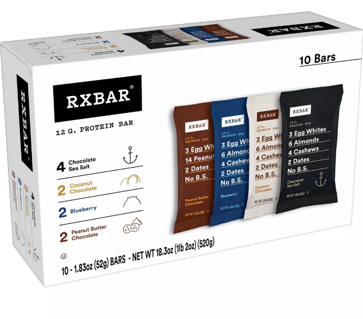 Picture of Rxbar 2207728 18.3 oz Assorted Flavor Protein Bars Variety Pack&#44; Pack of 6