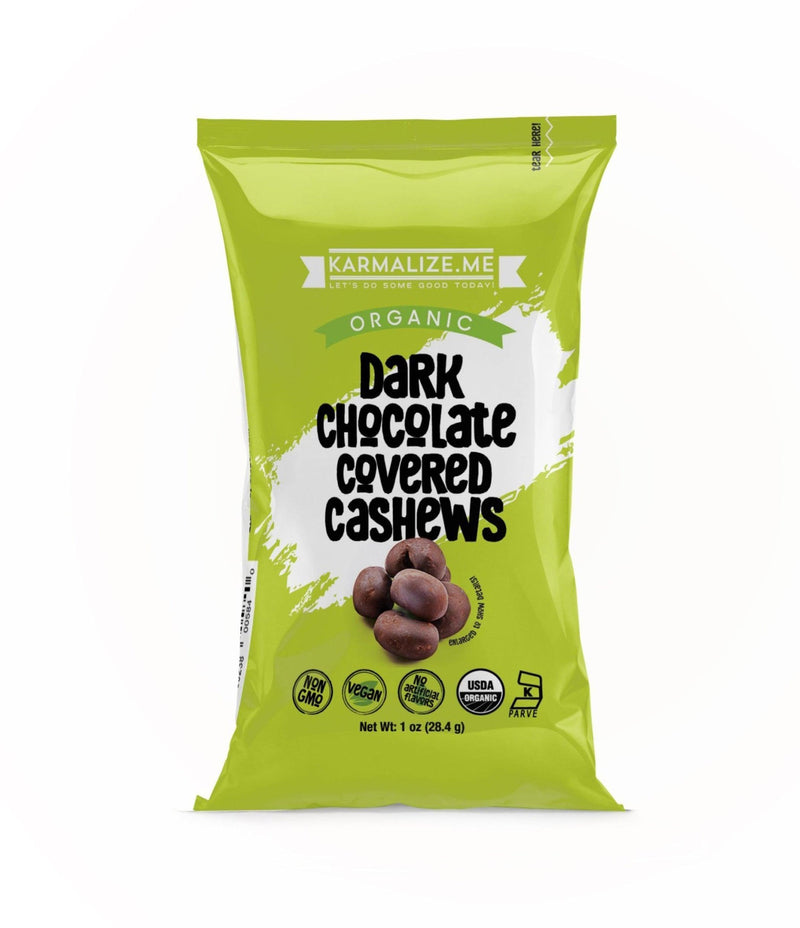 Picture of Karmalize.Me 407373 1 oz Organic Dark Chocolate Covered Cashews&#44; Pack of 24