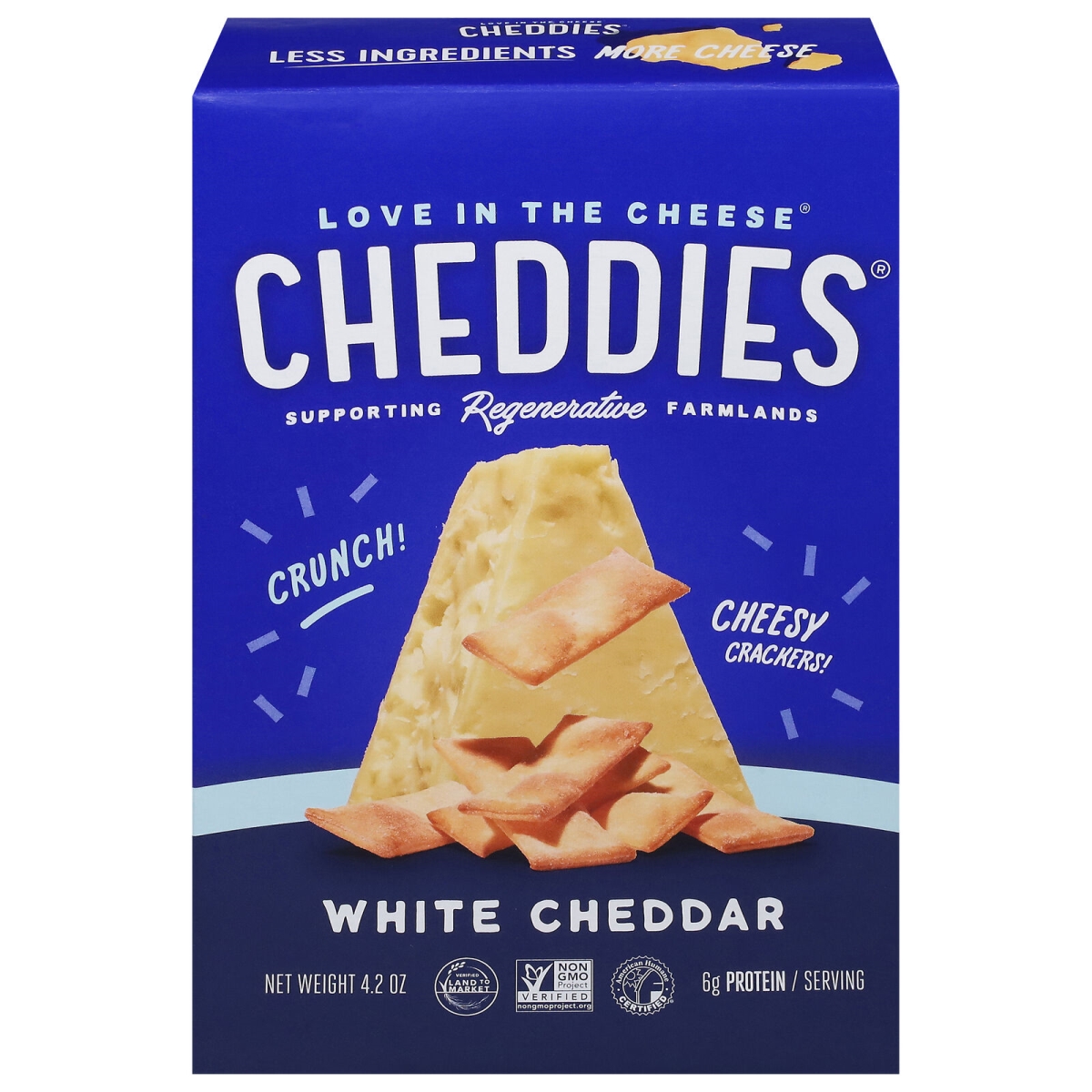 Picture of Cheddies 339431 4.2 oz White Cheddar Cracker&#44; Pack of 6