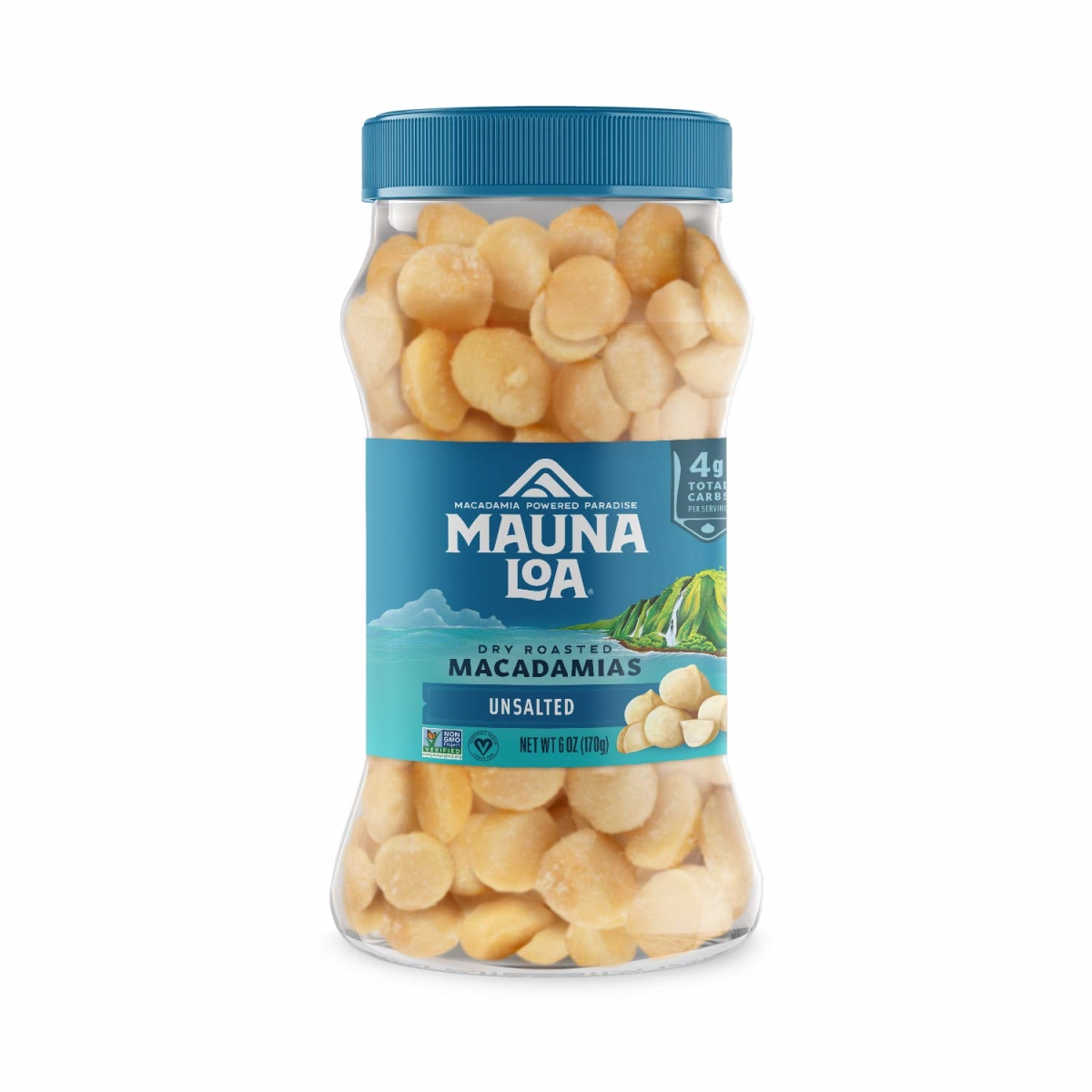 392561 6 oz Premium Unsalted Macadamia Nuts, Pack of 12 -  Mauna Loa