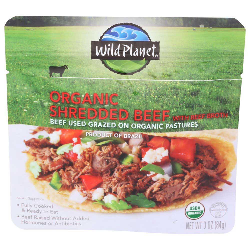 Picture of Wild Planet 373966 3 oz Organic Shredded Beef&#44; Pack of 24