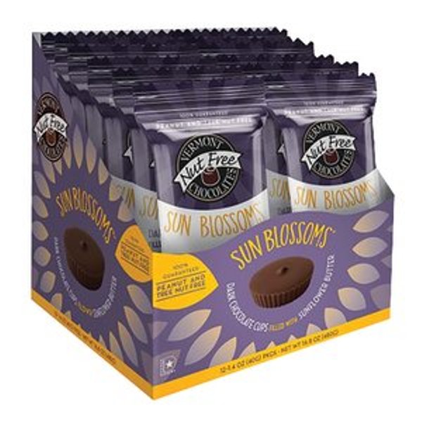 Picture of Vermont Nut Free Chocolates 384038 1.4 oz Sun Blossoms Dark Chocolates Bites&#44; Pack of 12
