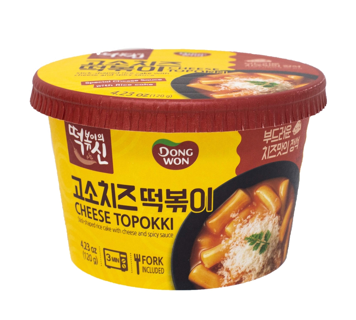 Picture of Dong Won 2307222 4.23 oz Spicy Cheese Sauce Topokki Cup&#44; Pack of 8