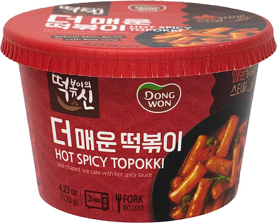 Picture of Dong Won 2307218 4.23 oz Spicy Sauce Topokki Cup&#44; Pack of 8
