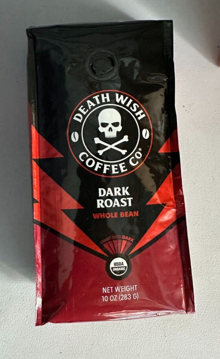 Picture of Death Wish Coffee 2301269 10 oz Whole Bean Dark Roast Coffee - Pack of 6