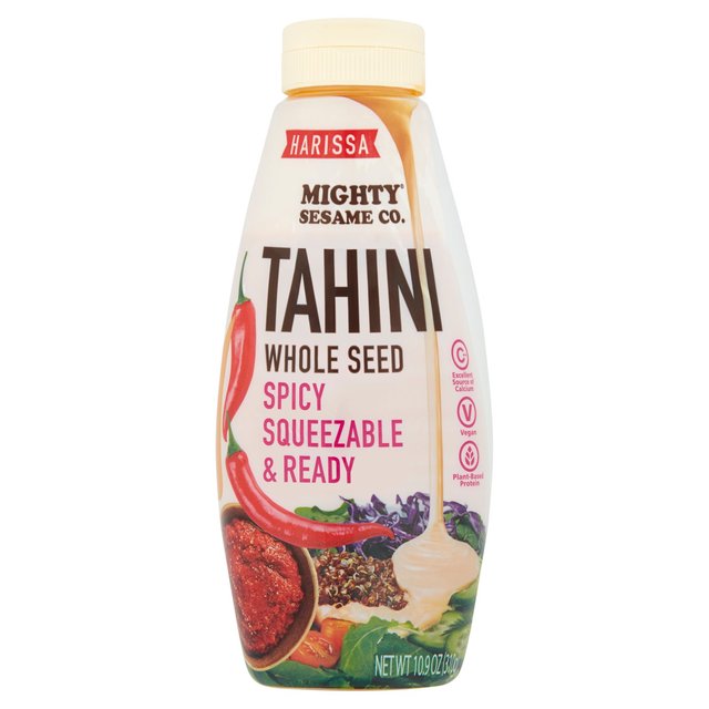 380314 10.9 oz Harissa Tahini, Spicy Chili Squeezable & Ready Sesame Paste - Pack of 8