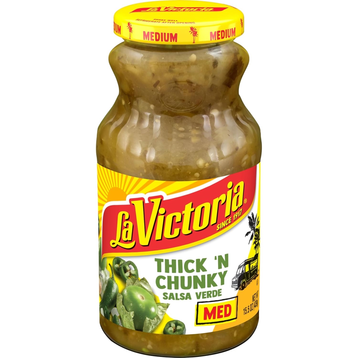 2414909 15.5 oz Thick & Chunky Verde Medium Salsa - Case of 12