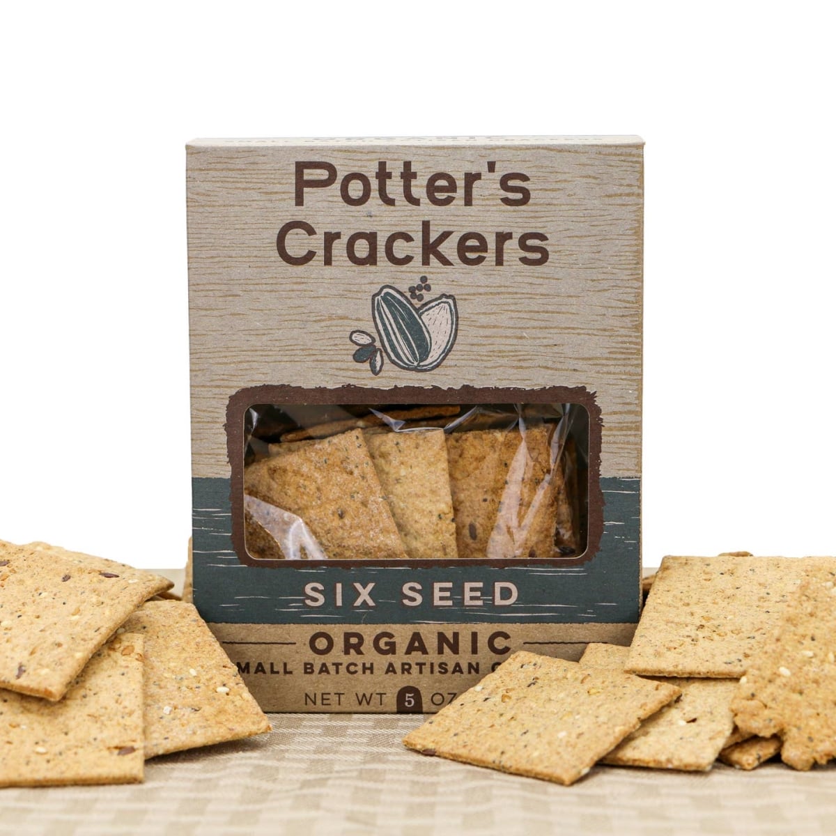 2419798 5 oz Organic 6 Seed Crackers - Case of 12