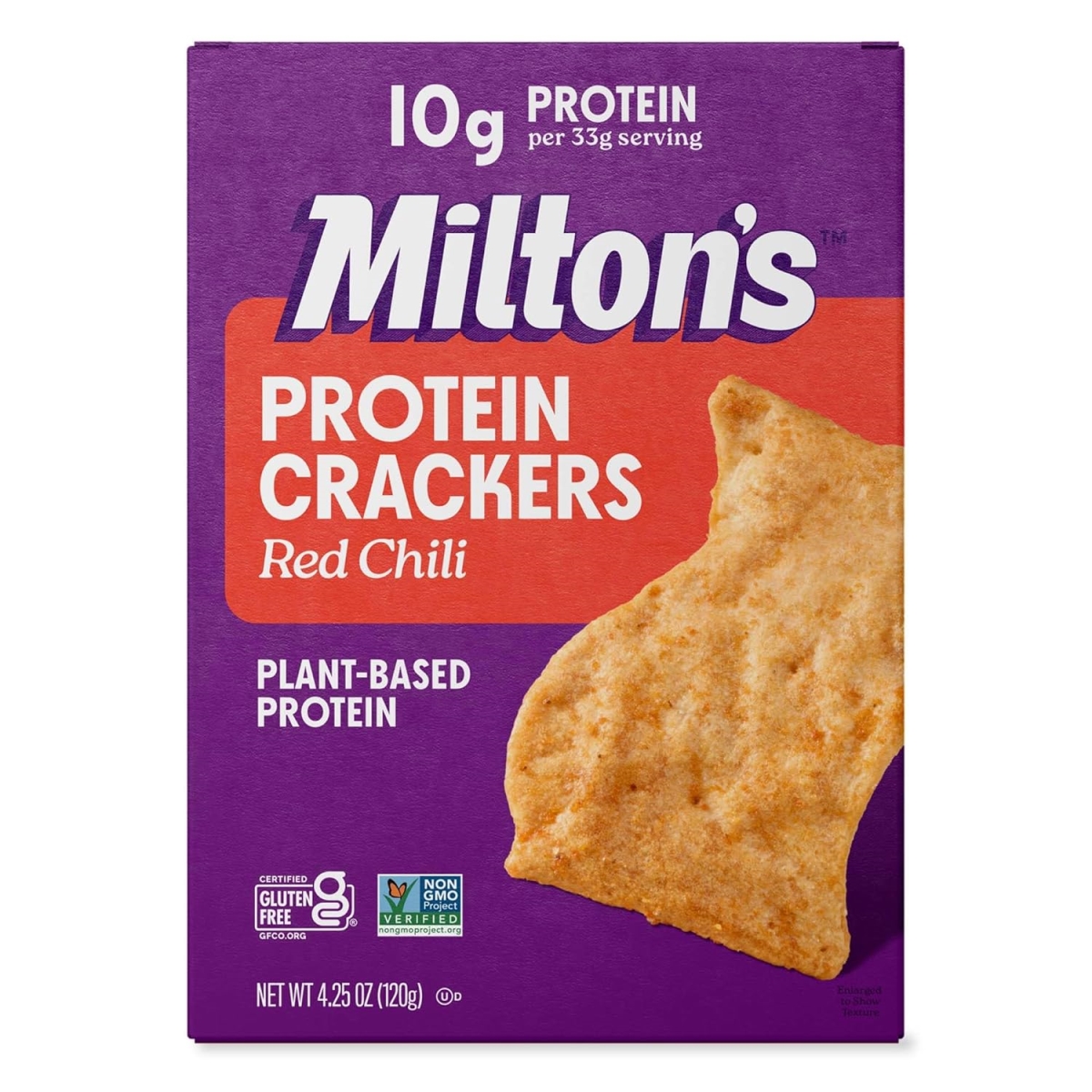 Miltons 2421908 4.25 oz Protein Crackers, Red Chili Salsa - Case of 6