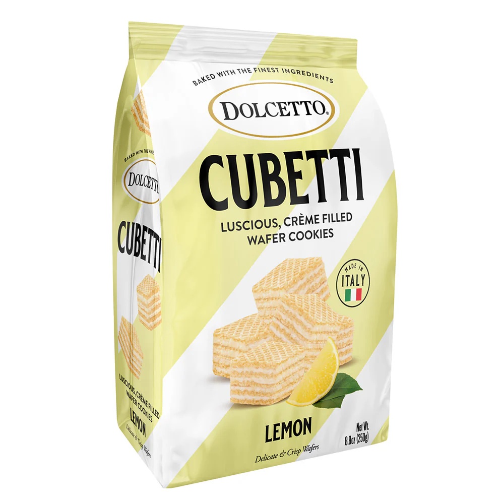 399552 8.8 oz Cubetti Lemon Cream Wafer - Case of 10