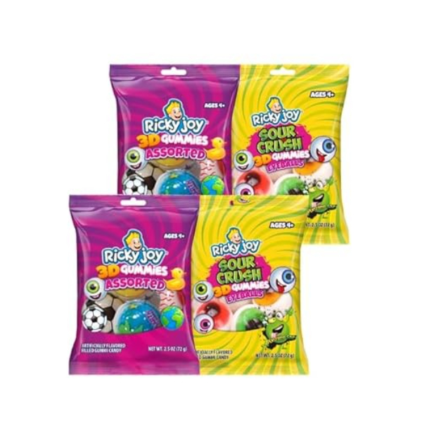 2420749 2.5 oz 3D Gummies Assorted - Case of 12