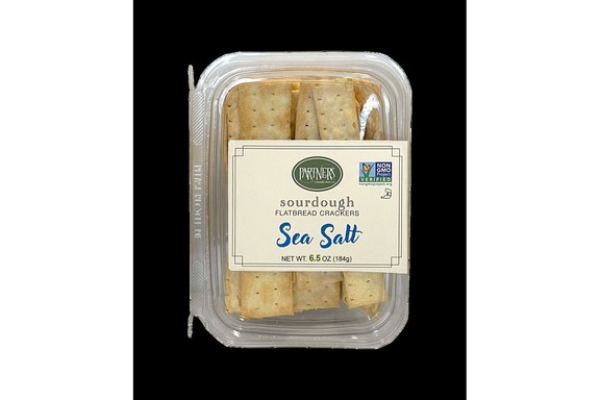 2409049 6.5 oz Sea Salt Sourdough Flatbread Cracker - Case of 8