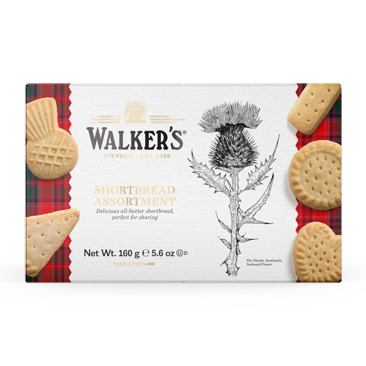 Walkers 2422430 5.6 oz Shortbread Assorted Cookie - Case of 12