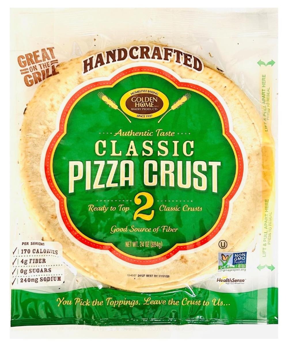 2408585 24 oz 12 in. Classic White Pizza Crust - Case of 10
