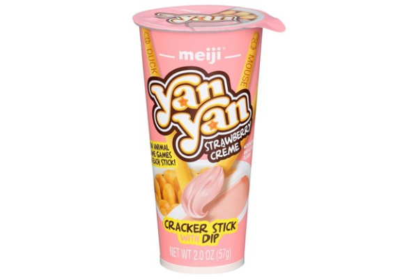 2308892 2 oz Yan-Yan Strawberry Creme Cracker Stick with Dip - Case of 10