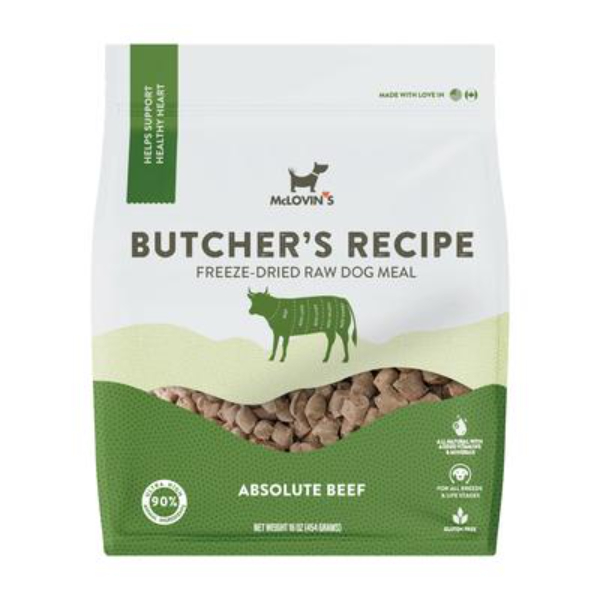 2500599 16 oz Pet Butchers Recipe Beef Liver Freeze Dried Complete Dog Meal - Case of 6