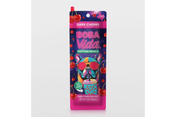 2307022 3 oz Dark Cherry Popping Boba - Case of 10