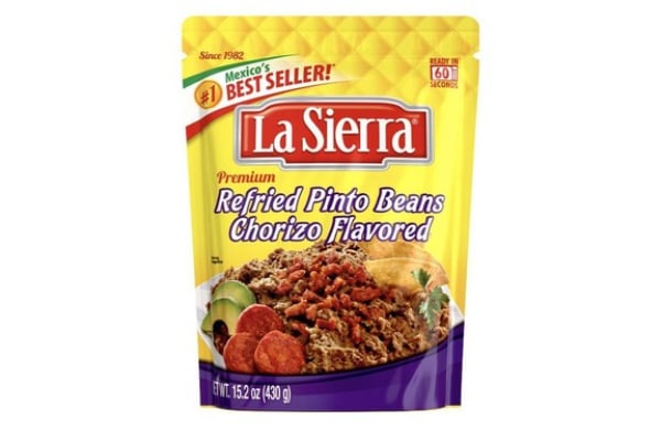 393129 15.2 oz Chorizo Flavored Refried Pinto Beans - Case of 8