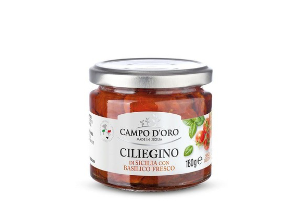 2304811 6.3 oz Sicilian Cherry Tomatoes with Fresh Basil - Case of 6