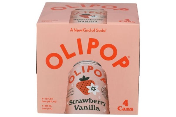 2419026 48 fl oz Strawberry Vanilla Prebiotic Soda - Case of 6